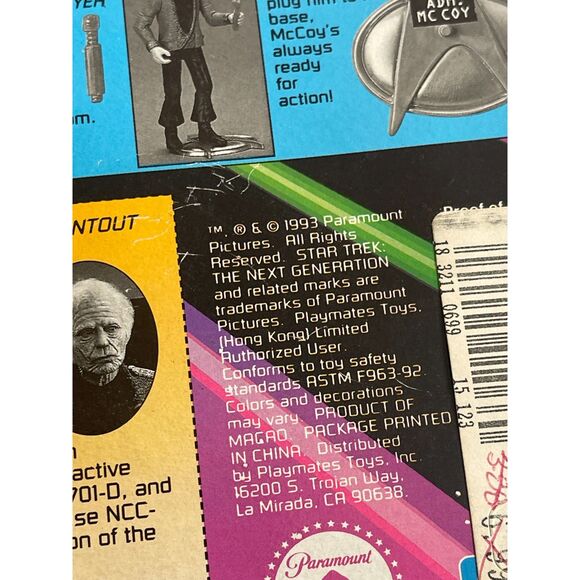 STAR TREK Next GENERATION/ ADMIRAL TNG McCOY Action Figure Playmates 1993 New - Picture 5 of 6